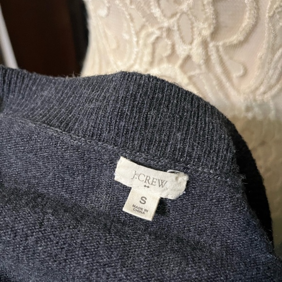 J crew argyle cashmere blend sweater/ grey/  white/ charcoal size small-like new - Picture 9 of 12